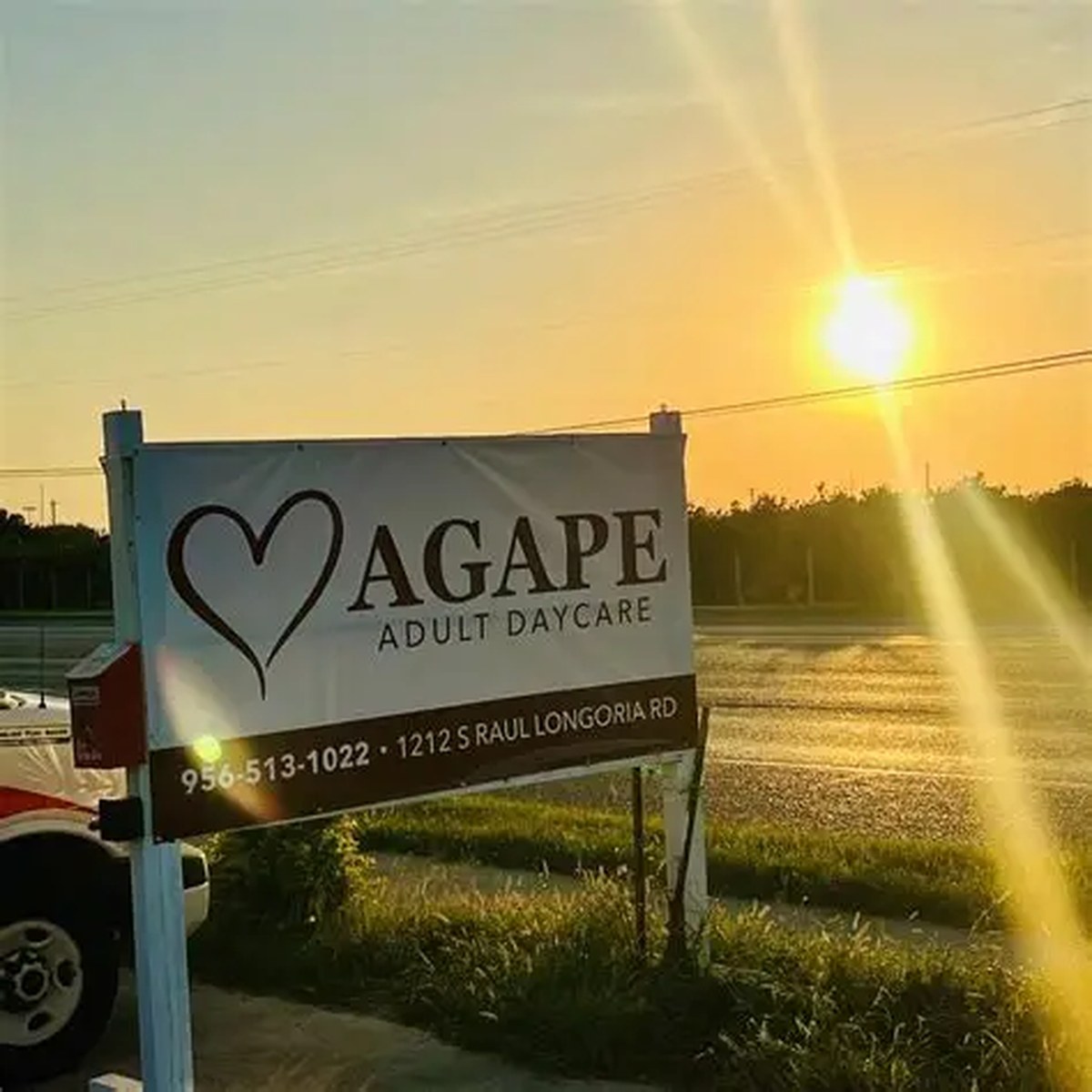 Agape Adult Daycare sign in Edinburg, Texas